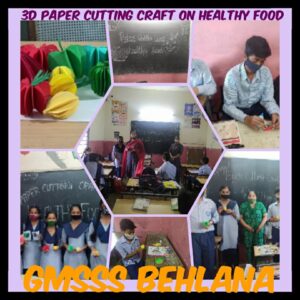 3D PAPER CUTTING CRAFT ON HEALTHY FOOD 15.09.2021